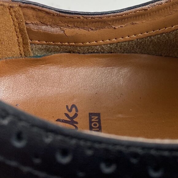 Clarks Kalden Edge Black Leather Oxford Shoes main image 8